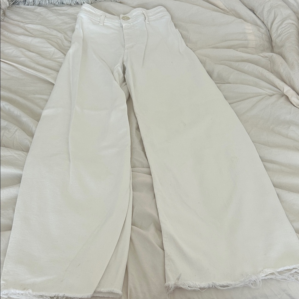 Zara white straight jean